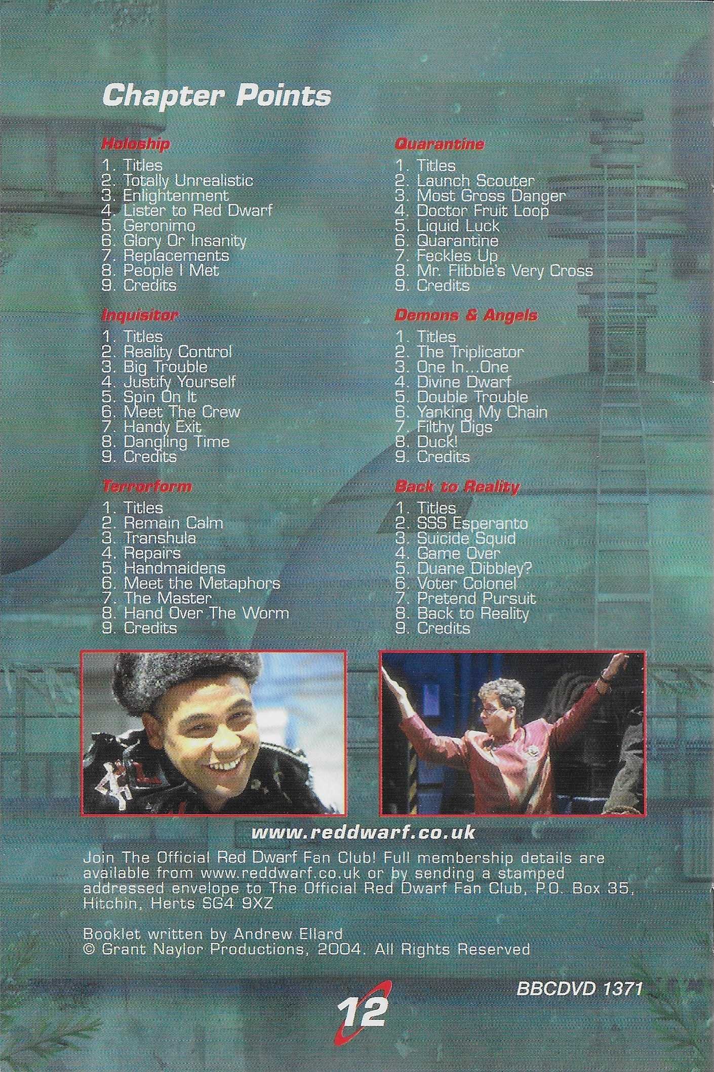 Inserts from BBCDVD 1592